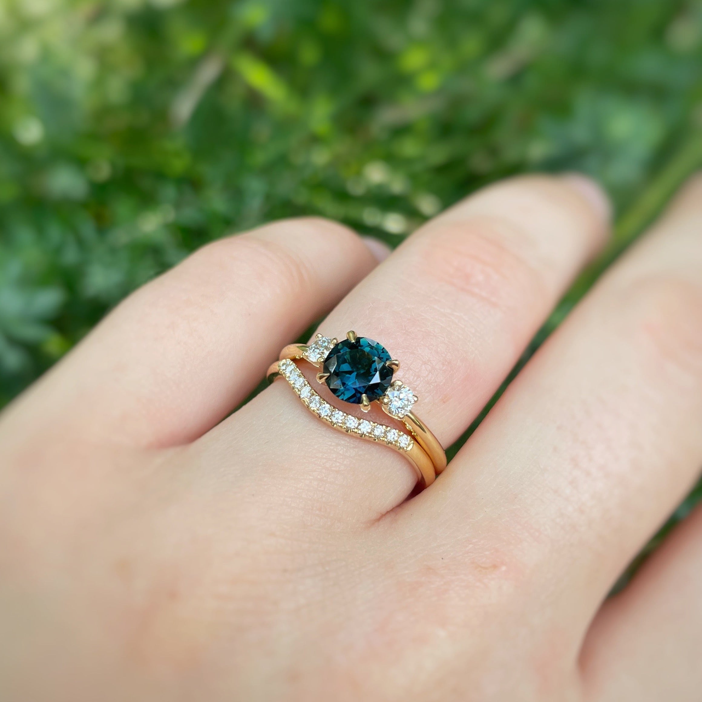 Natural Blue Sapphire Engagement Ring in 14k Gold / Pear Shape Genuine Sapphire  Diamond Ring Available in Gold, Rose Gold, and White GoldVV - Gems N Diamond